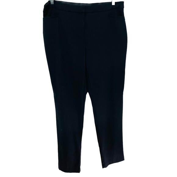 ALFANI HIGH-RISE CASUAL PANTS, WOMENS, 14, BLACK, ZIP & CLASP FRONT CLOSURE - Picture 1 of 11